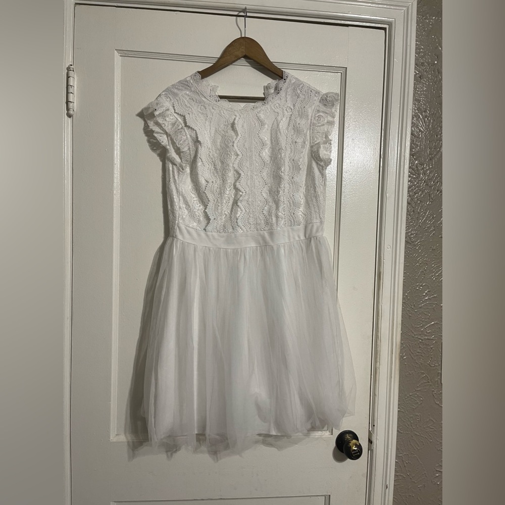 White mini dress